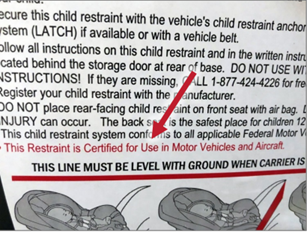 car seat warning