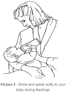 Smile to your baby during feedings