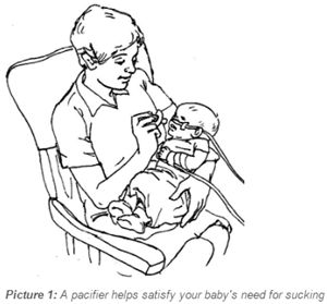 baby with a pacifier 