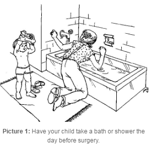 child bathing