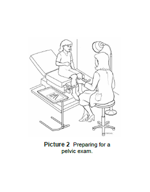 Preparing for a pelvic exam