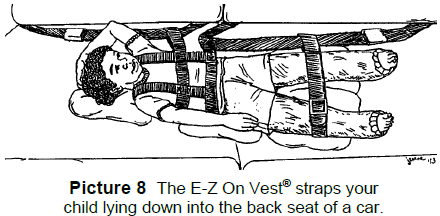 Child laying in back seat of a car