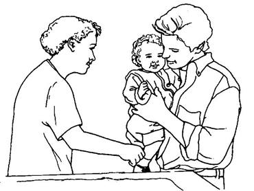 child at follow up appointment