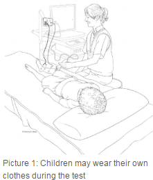 child wearing personal clothes during test