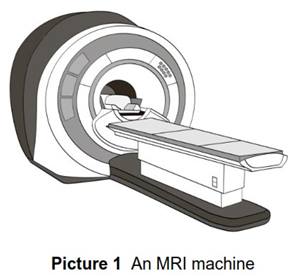 drawing of an MRI machine