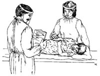 Patient having a Rectal Biopsy