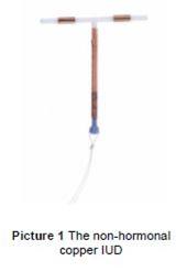 The non-hormonal copper IUD.