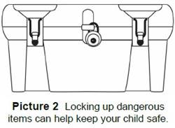 Store products out of sight and reach