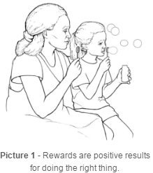 mom and daughter blowing bubbles