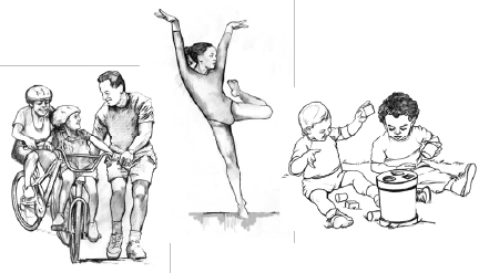 people being active and dancing