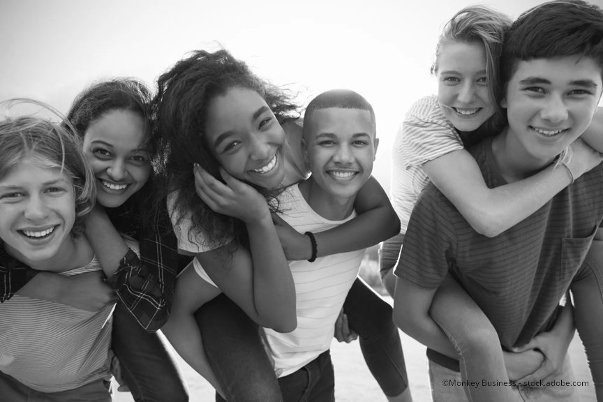 Group of teens smiling together