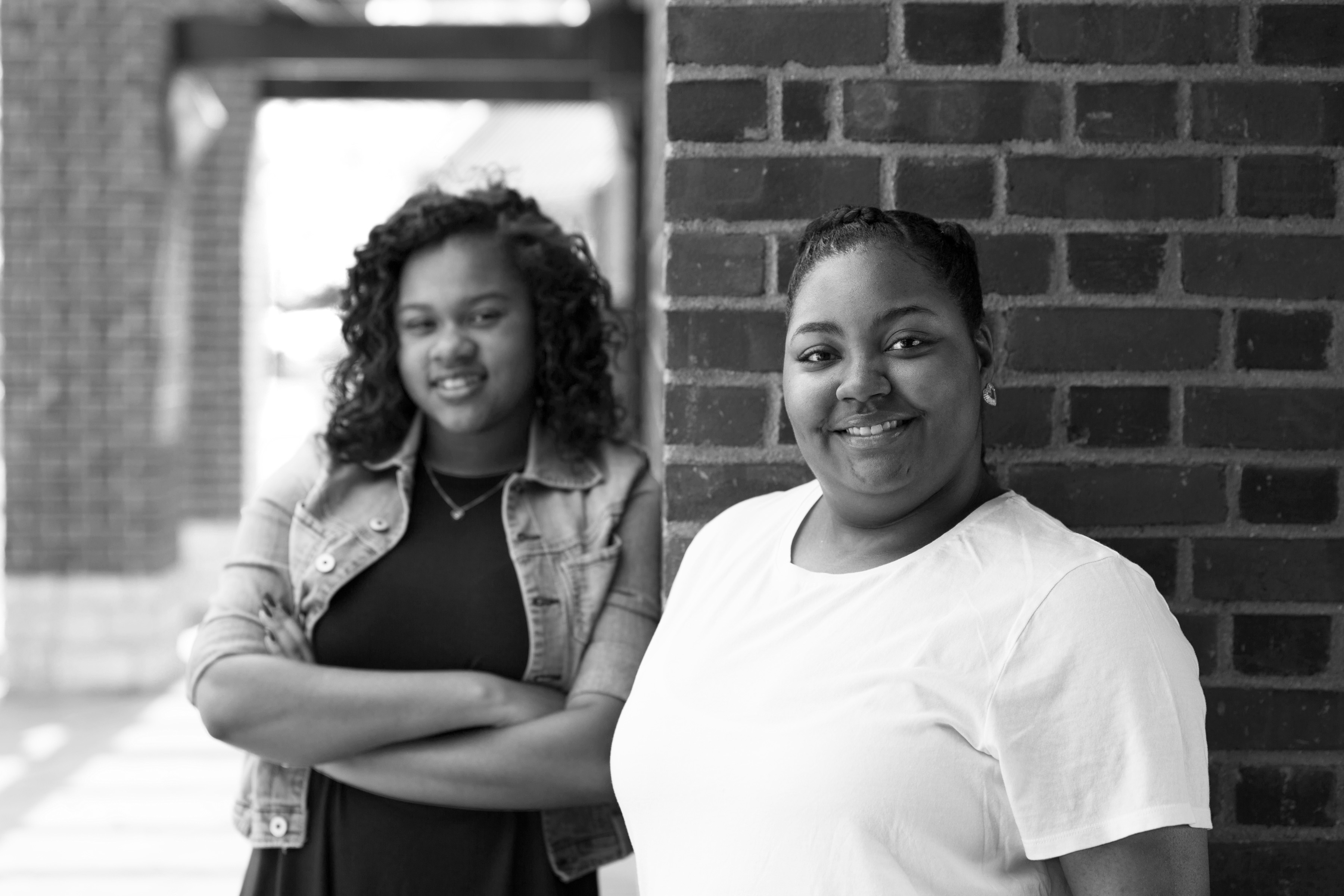 Two Teens Smiling Outdoors