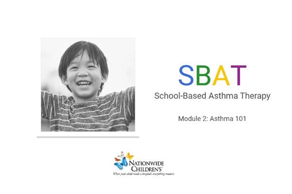 Screenshot of the first slide of an SBAT training module