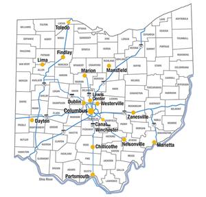 Map of Heart Center Outpatient Clinics
